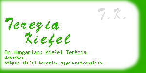 terezia kiefel business card